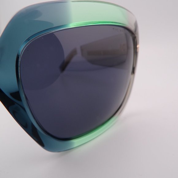Marc Jacobs Bold Square Wraparound Shades, Green Blue Unique Statement Big 59mm main image 4